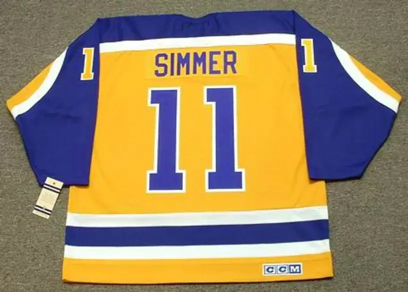 CHARLIE SIMMER Los Angeles Kings 1980 CCM Vintage Throwback NHL Hockey Jersey 