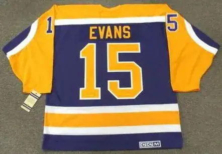 DARYL EVANS Los Angeles Kings 1982 CCM Vintage Away NHL Hockey Jersey 