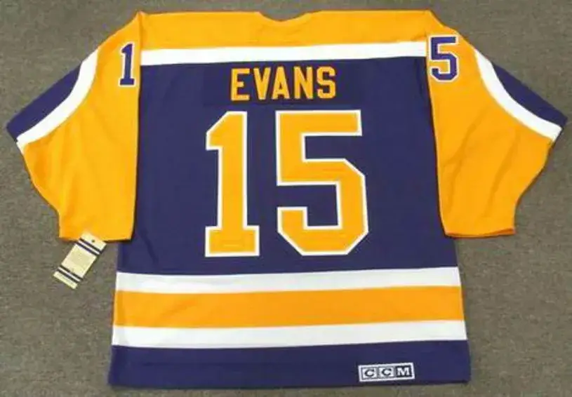 DARYL EVANS Los Angeles Kings 1982 CCM Vintage Away NHL Hockey Jersey 