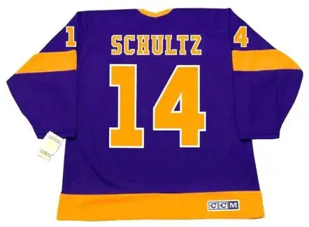 DAVE SCHULTZ Los Angeles Kings 1977 CCM Vintage Away NHL Hockey Jersey 