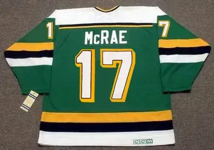 BASIL McRAE Minnesota North Stars 1989 Away CCM NHL Vintage Throwback Jersey 