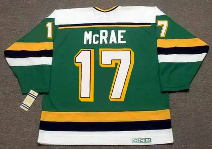 BASIL McRAE Minnesota North Stars 1989 Away CCM NHL Vintage Throwback Jersey 