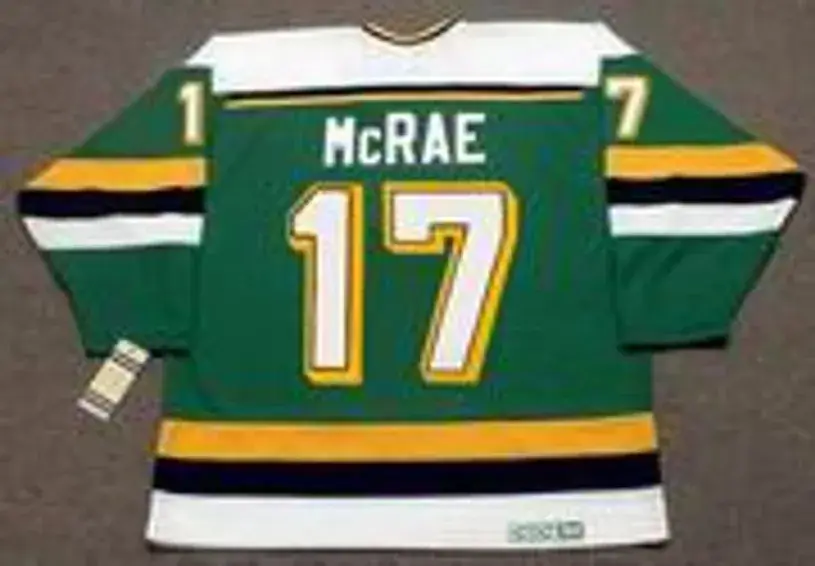 BASIL McRAE Minnesota North Stars 1989 Away CCM NHL Vintage Throwback Jersey 