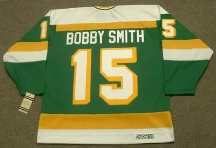 BOBBY SMITH Minnesota North Stars 1981 CCM Vintage Throwback NHL Jersey 