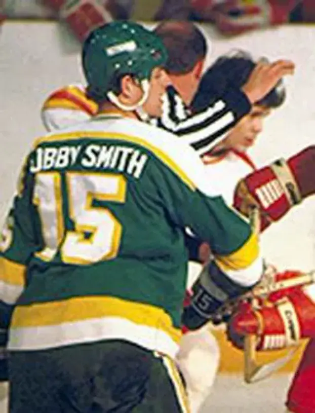 BOBBY SMITH Minnesota North Stars 1981 CCM Vintage Throwback NHL Jersey 
