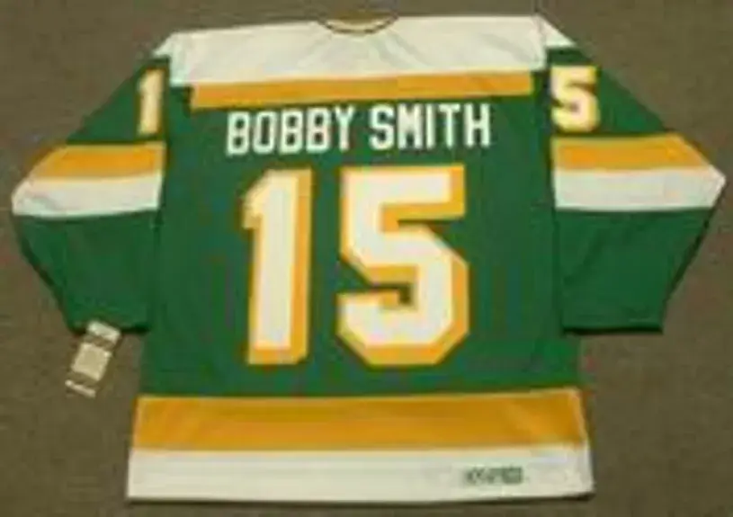 BOBBY SMITH Minnesota North Stars 1981 CCM Vintage Throwback NHL Jersey 
