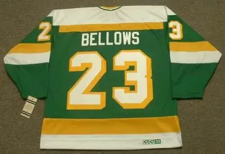 BRIAN BELLOWS Minnesota North Stars 1984 Away CCM NHL Vintage Throwback Jersey 