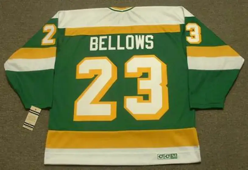 BRIAN BELLOWS Minnesota North Stars 1984 Away CCM NHL Vintage Throwback Jersey 