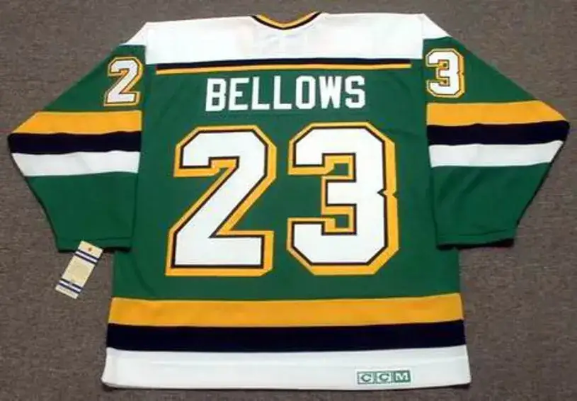 BRIAN BELLOWS Minnesota North Stars 1991 Away CCM NHL Vintage Throwback Jersey 