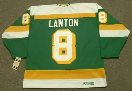 BRIAN LAWTON Minnesota North Stars 1985 CCM Vintage Throwback NHL Jersey 