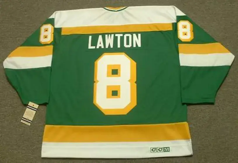 BRIAN LAWTON Minnesota North Stars 1985 CCM Vintage Throwback NHL Jersey 