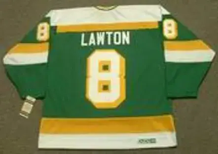 BRIAN LAWTON Minnesota North Stars 1985 CCM Vintage Throwback NHL Jersey 