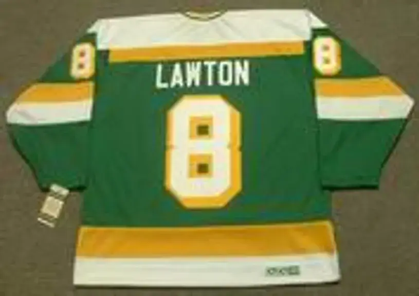 BRIAN LAWTON Minnesota North Stars 1985 CCM Vintage Throwback NHL Jersey 
