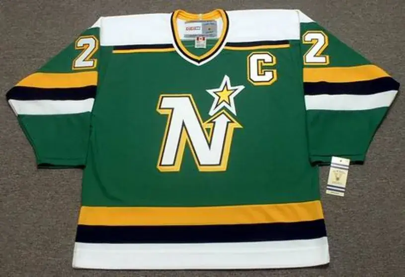 CURT GILES Minnesota North Stars 1990 CCM Vintage Throwback NHL Jersey