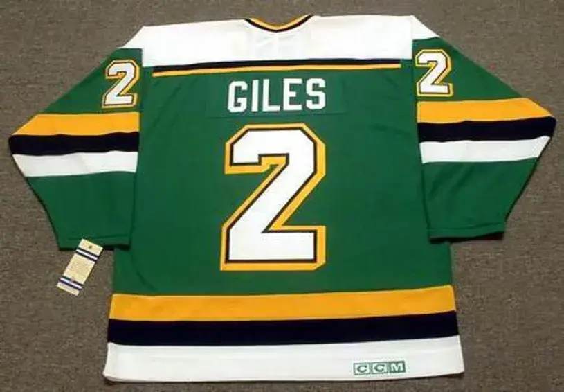CURT GILES Minnesota North Stars 1990 CCM Vintage Throwback NHL Jersey 