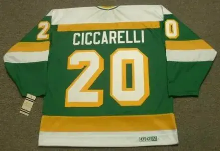 DINO CICCARELLI Minnesota North Stars 1981 Away CCM NHL Vintage Throwback Jersey 