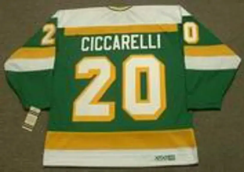 DINO CICCARELLI Minnesota North Stars 1981 Away CCM NHL Vintage Throwback Jersey 