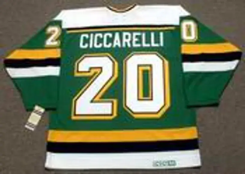 DINO CICCARELLI Minnesota North Stars 1988 Away CCM NHL Vintage Throwback Jersey 