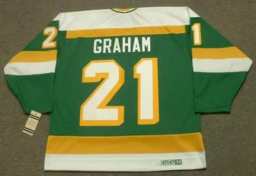 DIRK GRAHAM Minnesota North Stars 1986 CCM Vintage Throwback NHL Jersey 