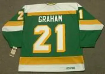 DIRK GRAHAM Minnesota North Stars 1986 CCM Vintage Throwback NHL Jersey 