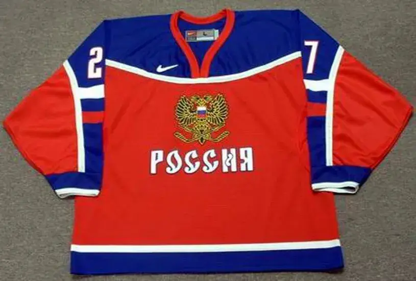 ALEX KOVALEV 2002 Team Russia Nike Olympic Throwback Hockey Jersey