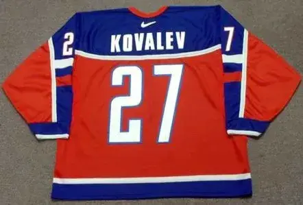 ALEX KOVALEV 2002 Team Russia Nike Olympic Throwback Hockey Jersey 