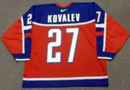 ALEX KOVALEV 2002 Team Russia Nike Olympic Throwback Hockey Jersey 