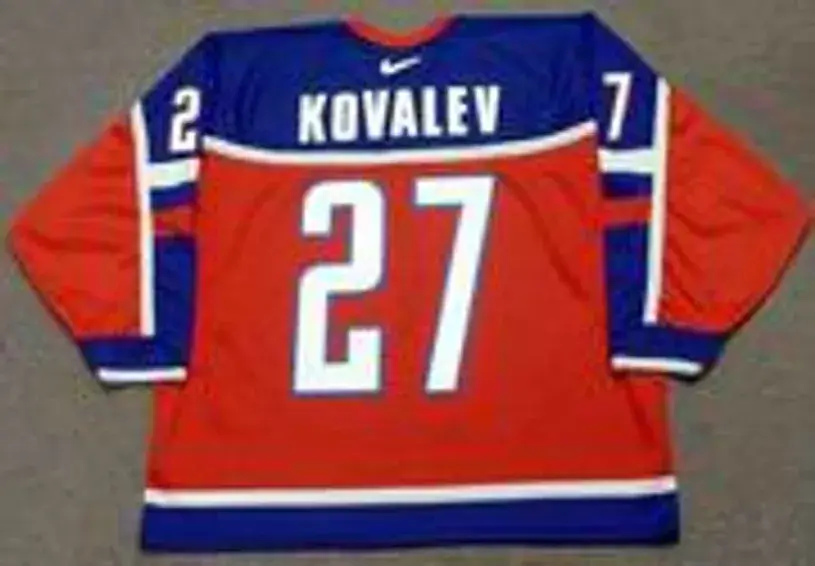 ALEX KOVALEV 2002 Team Russia Nike Olympic Throwback Hockey Jersey 