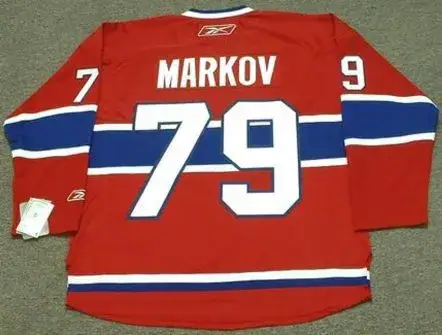 ANDREI MARKOV Montreal Canadiens 2008 REEBOK Throwback Home NHL Hockey Jersey 