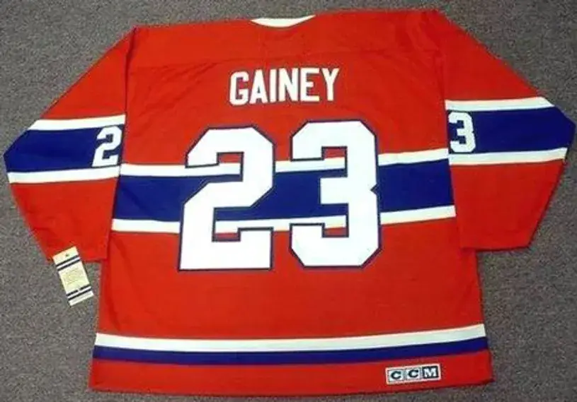 BOB GAINEY Montreal Canadiens 1974 CCM Vintage Throwback Away Hockey Jersey 