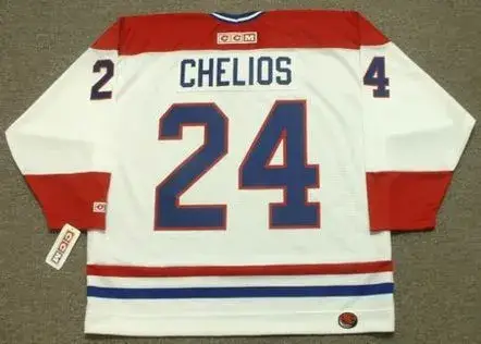 CHRIS CHELIOS Montreal Canadiens 1990 CCM Throwback Home NHL Jersey 
