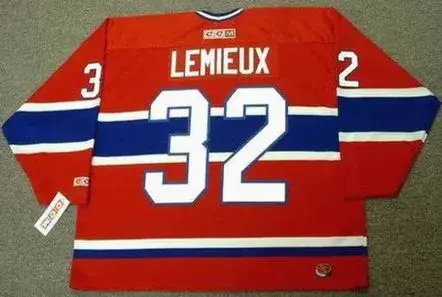 CLAUDE LEMIEUX Montreal Canadiens 1986 CCM Throwback Away NHL Hockey Jersey 