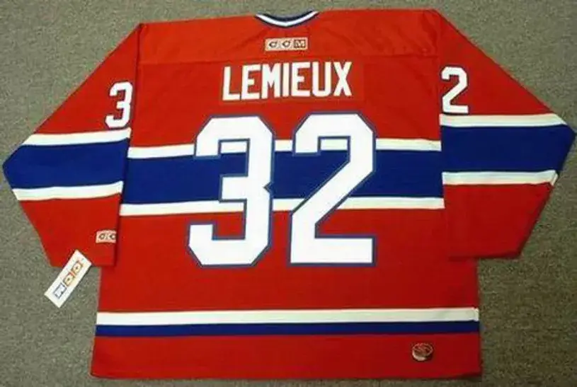 CLAUDE LEMIEUX Montreal Canadiens 1986 CCM Throwback Away NHL Hockey Jersey 