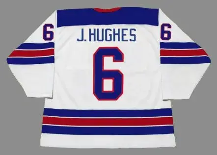 JACK HUGHES 2019 USA Nike Throwback Hockey Jersey 
