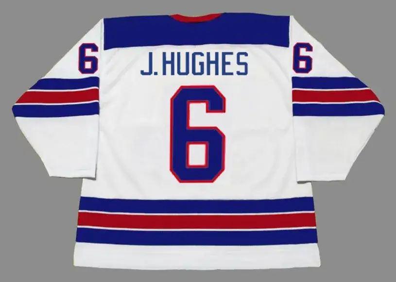 JACK HUGHES 2019 USA Nike Throwback Hockey Jersey 