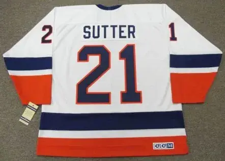 BRENT SUTTER New York Islanders 1988 CCM Vintage Home NHL Hockey Jersey 