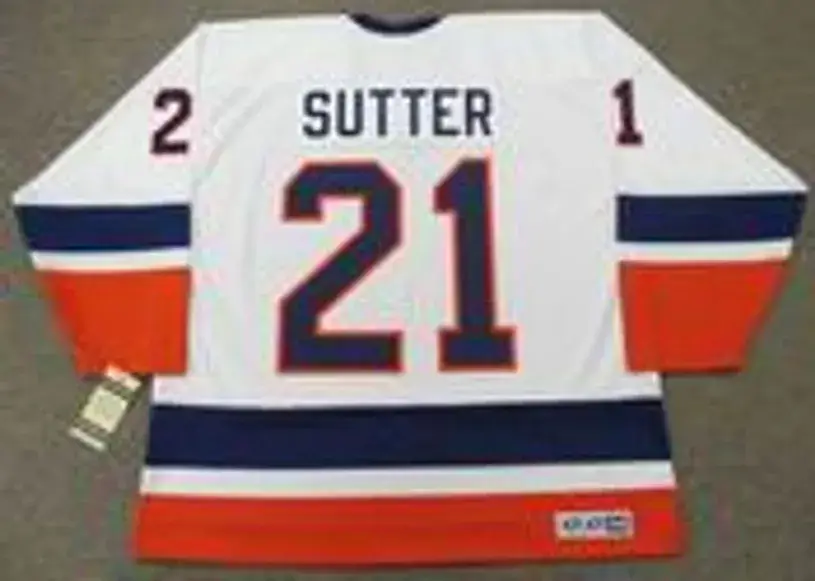 BRENT SUTTER New York Islanders 1988 CCM Vintage Home NHL Hockey Jersey 