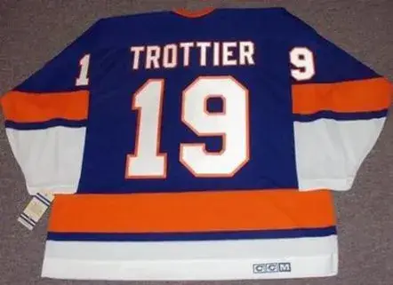 BRYAN TROTTIER New York Islanders “Rookie” 1975 CCM Vintage Throwback Jersey 