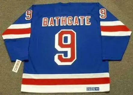 ANDY BATHGATE New York Rangers 1960’s Home CCM Throwback NHL Hockey Jersey 