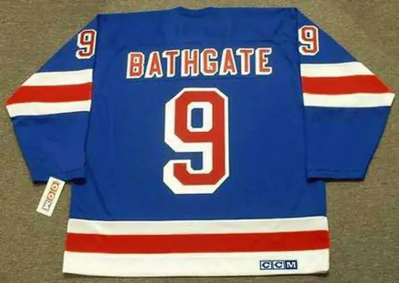 ANDY BATHGATE New York Rangers 1960’s Home CCM Throwback NHL Hockey Jersey 
