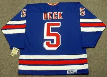 BARRY BECK New York Rangers 1983 CCM Vintage Away NHL Hockey Jersey 