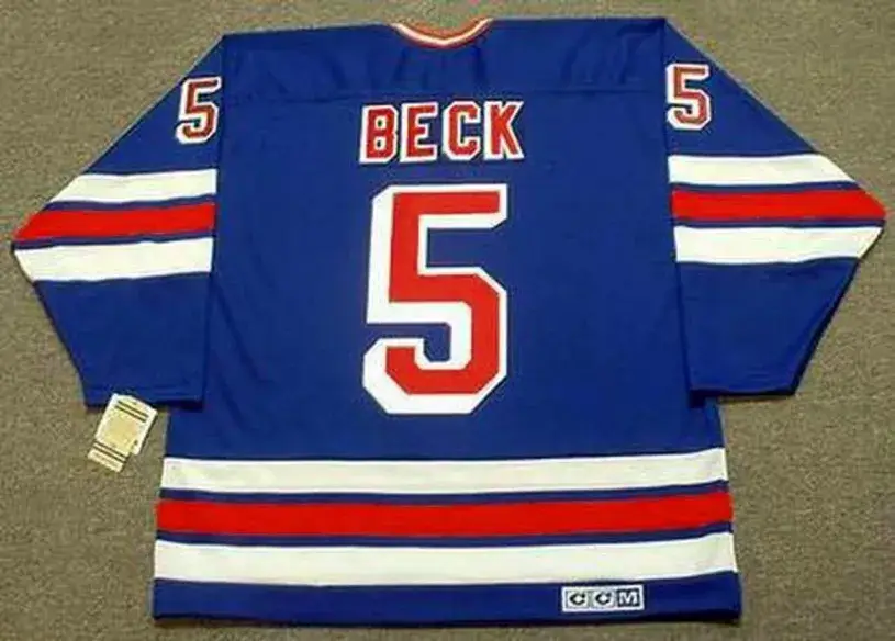 BARRY BECK New York Rangers 1983 CCM Vintage Away NHL Hockey Jersey 