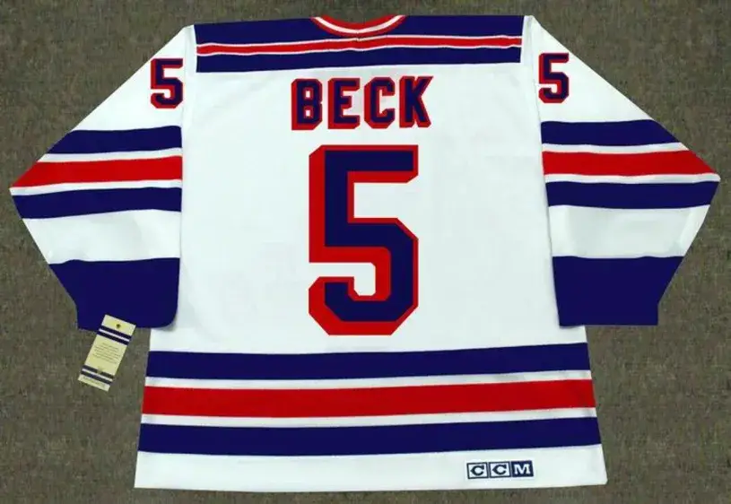 BARRY BECK New York Rangers 1983 CCM Vintage Home NHL Hockey Jersey 
