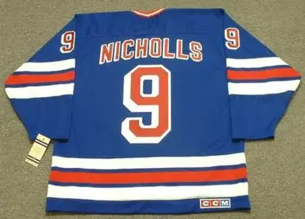BERNIE NICHOLLS New York Rangers 1990 CCM Vintage Throwback NHL Hockey Jersey 