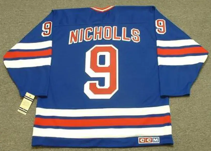 BERNIE NICHOLLS New York Rangers 1990 CCM Vintage Throwback NHL Hockey Jersey 