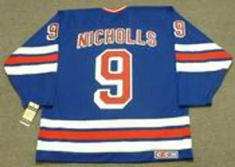 BERNIE NICHOLLS New York Rangers 1990 CCM Vintage Throwback NHL Hockey Jersey 