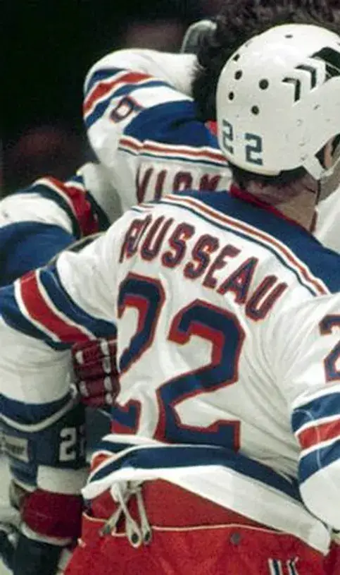 BOBBY ROUSSEAU New York Rangers 1972 CCM Throwback Home Hockey Jersey 