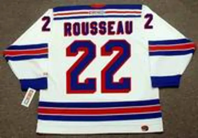 BOBBY ROUSSEAU New York Rangers 1972 CCM Throwback Home Hockey Jersey 
