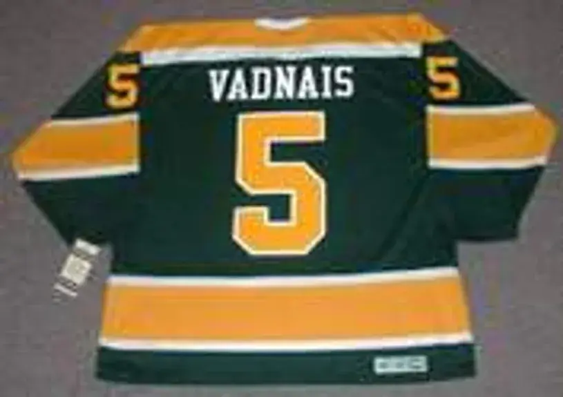 CAROL VADNAIS California Golden Seals 1971 CCM Vintage Throwback NHL Jersey 