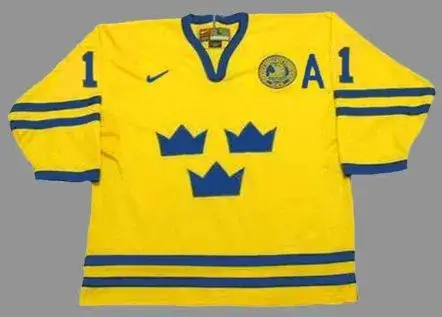 DANIEL ALFREDSSON 2002 Team Sweden Nike Olympic Throwback Hockey Jersey
